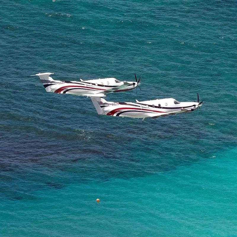 Two PC12 formation flying